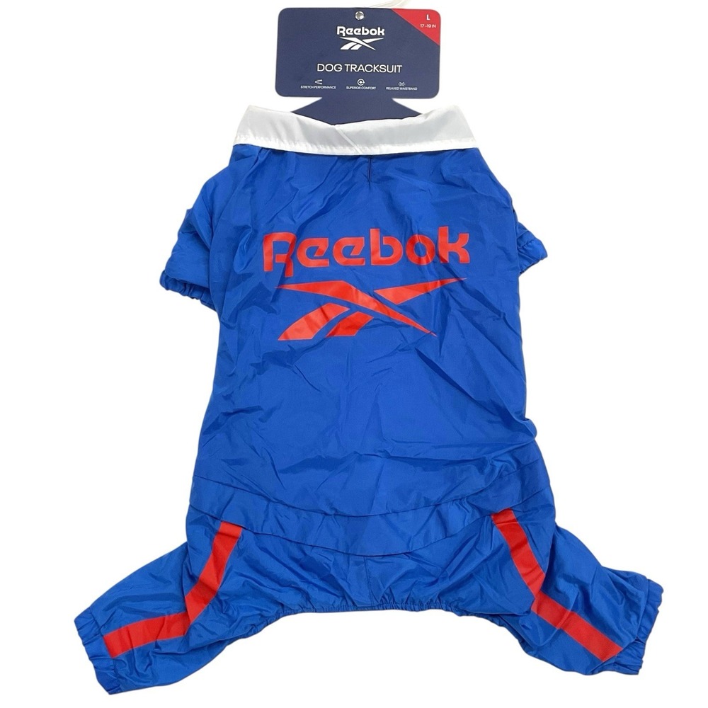 Reebok Size Large (17"-19") Dog Tracksuit Costume Comfort Stretch NWT